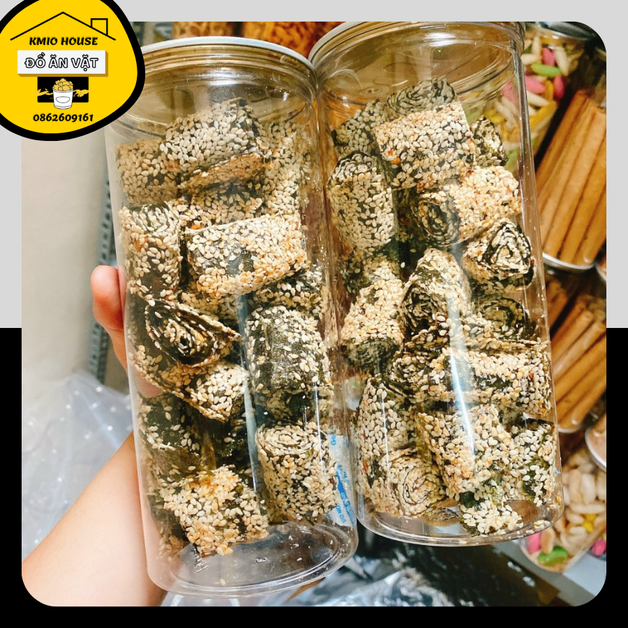 Rong biển cuộn mè hũ 300gr - kmio house - đồ ăn vặt