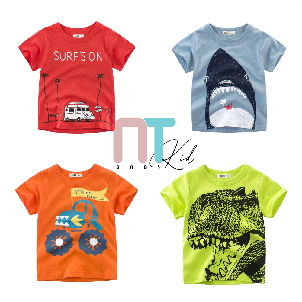 Áo phông trẻ em | NT KID chất cotton Hè Minky mom in hình dễ thương cho bé trai bé gái | Quần áo trẻ em