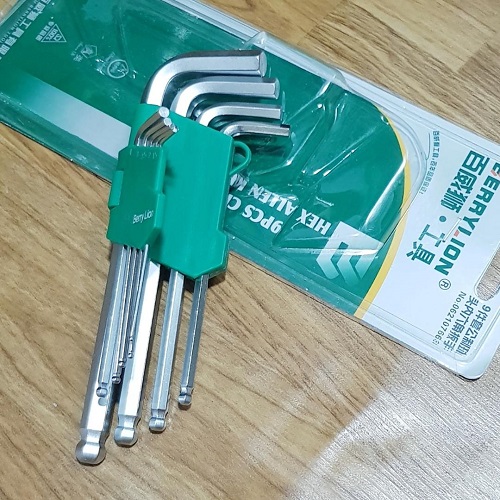 Bộ dụng cụ vặn đai ốc lục giác đầu bi 9 món gồm các kích thước t10 t15 t20 t25 t27 t30 t40 t45 t50