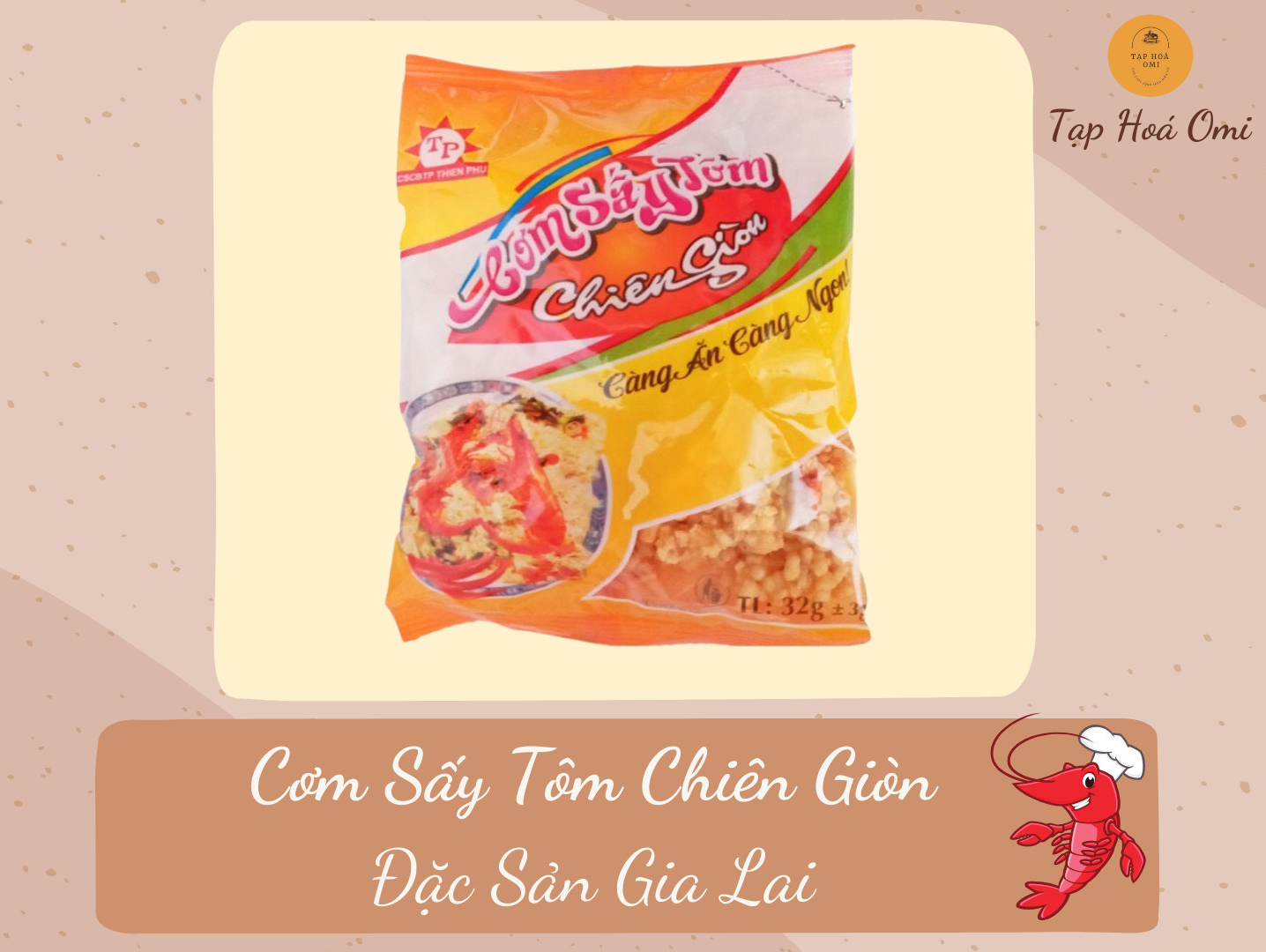 Combo 10 gói cơm cháy chiên giòn- đặc sản gia lai