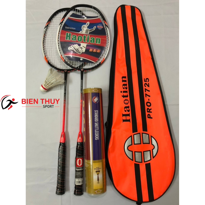 Combo2 Cây Vợt Cầu Lông Haotian + 1 Hộp Cầu Ba Sao + 1 Lưới Cầu Lông Hải Yến