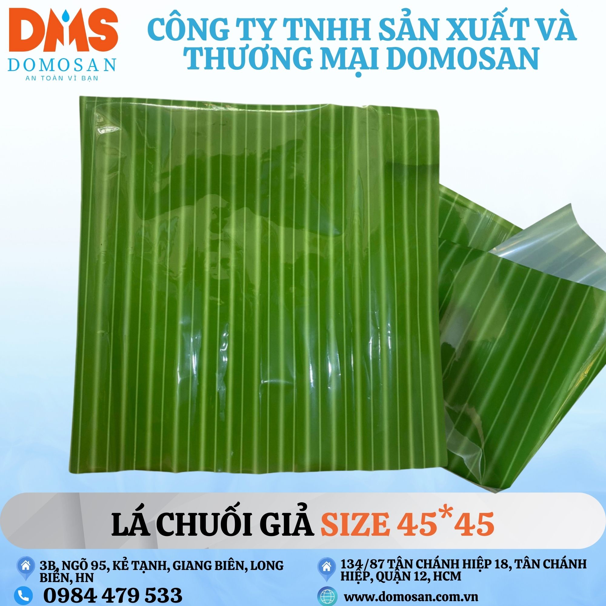 1kg Lá chuối giả để gói giò chả 1kg size 45*45