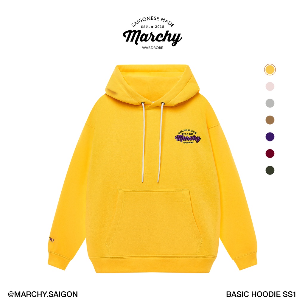 [Nhập LazSoHot2- giảm 20% đơn 199k|MARCHY - Basic Hoodie Season 1 - Áo Khoác (Nhiều Màu)