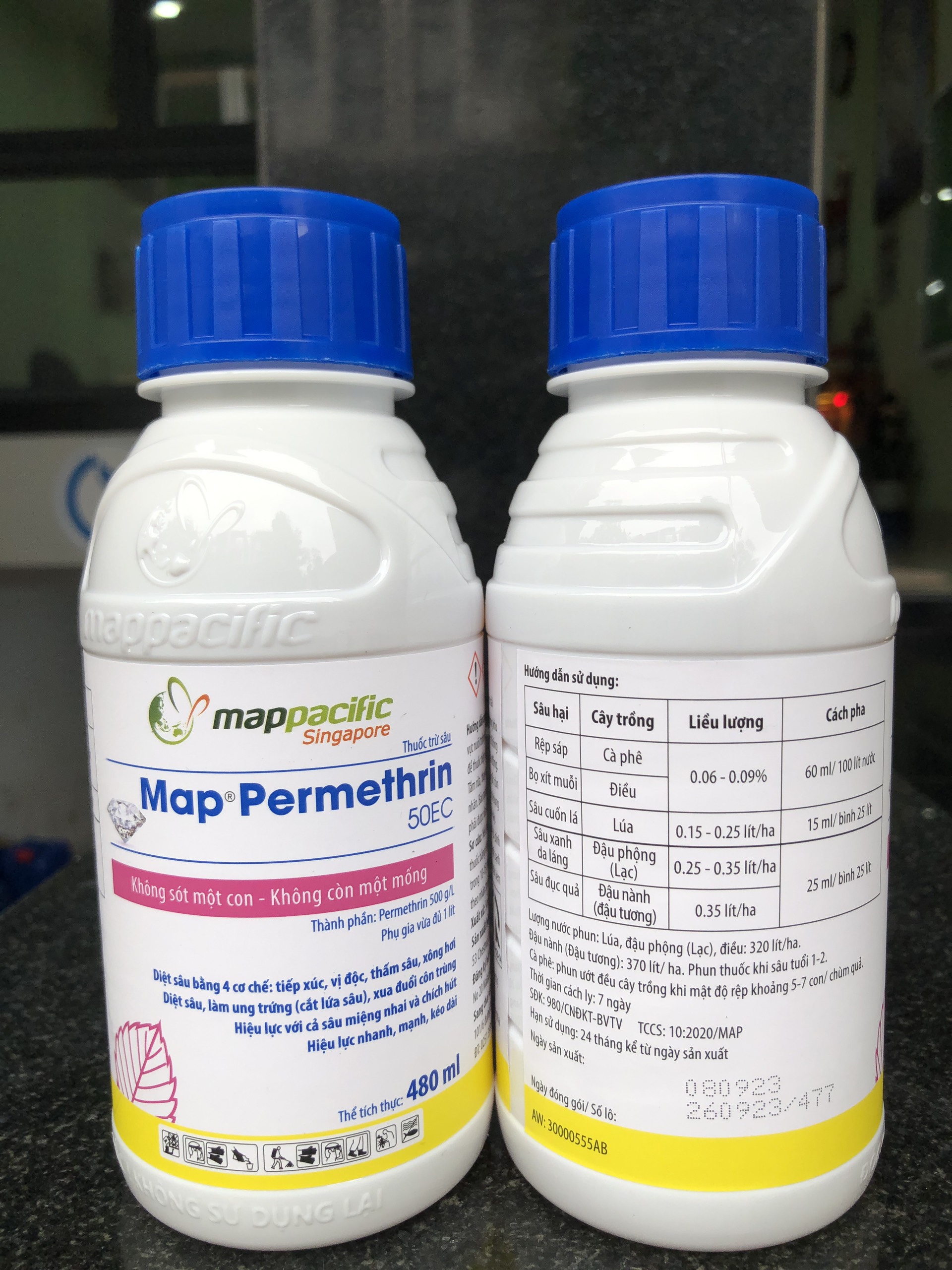 Map permethrin 50ec diệt rệp sáp, mọt cành, sâu đục quả, sâu đục thân, sâu cuốn lá, bọ xít muỗi - map pacific