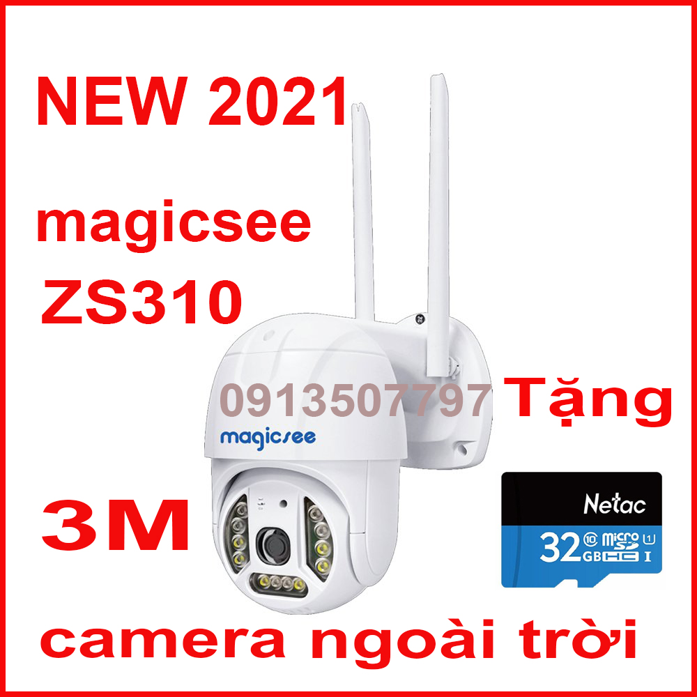 Camera giám sát không dây ngoài trời vitacam dz8000 2 mắt 8mpx và magicsee zs310 kèm thẻ nhớ xoay 360 độ, cmos 3.0, tối đa 2k - ip68