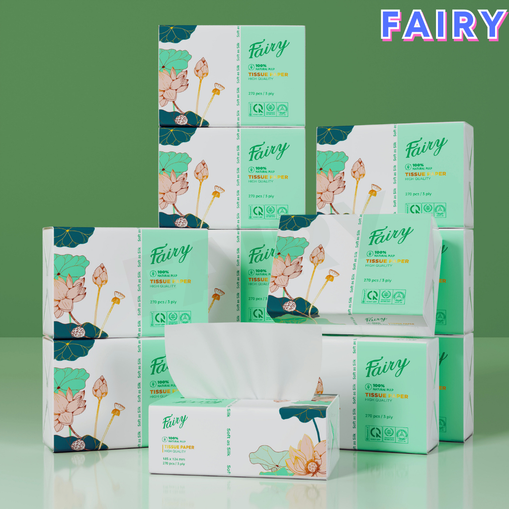 Combo 30 gói giấy ăn Fairy 270 tờ cao cấp