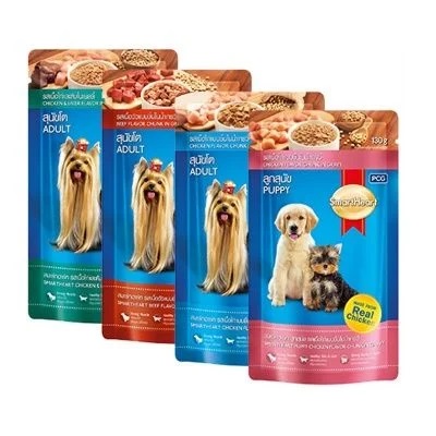 Gói 130g_Thức ăn cho chó Pate SmartHeart dành cho chó con và cho lớn