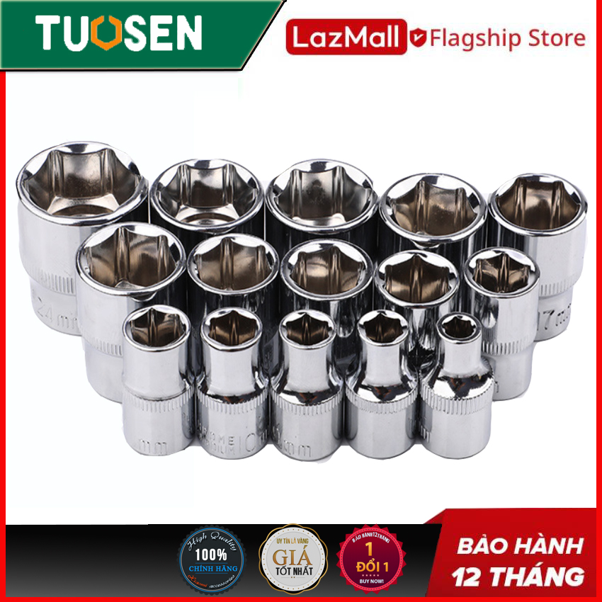 Đầu tuýp - đầu khẩu lục giác 3/8 inch TUOSEN (Đủ size từ 6mm tới 24mm)