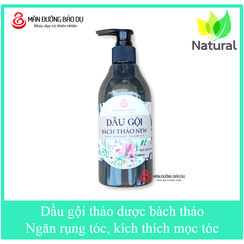 Dầu gội thảo dược Bách Thảo ngăn ngừa rụng tóc, gàu, hồi phục tóc hư tổn, kích thích mọc tóc