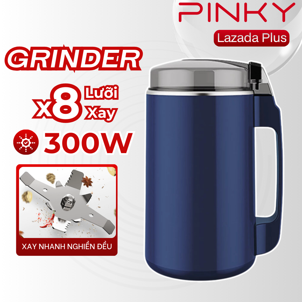 Máy Xay Hạt Khô Công Suất 300W Cối Xay Bằng Thép Không Gỉ Xay Các Loại Hạt Và Gia Vị Khô