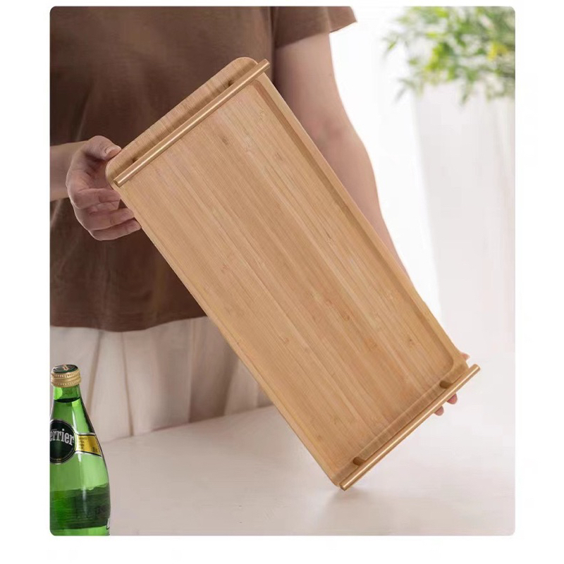 Khay gỗ thớt gỗ đựng đồ ăn, phô mai kèm set dao
