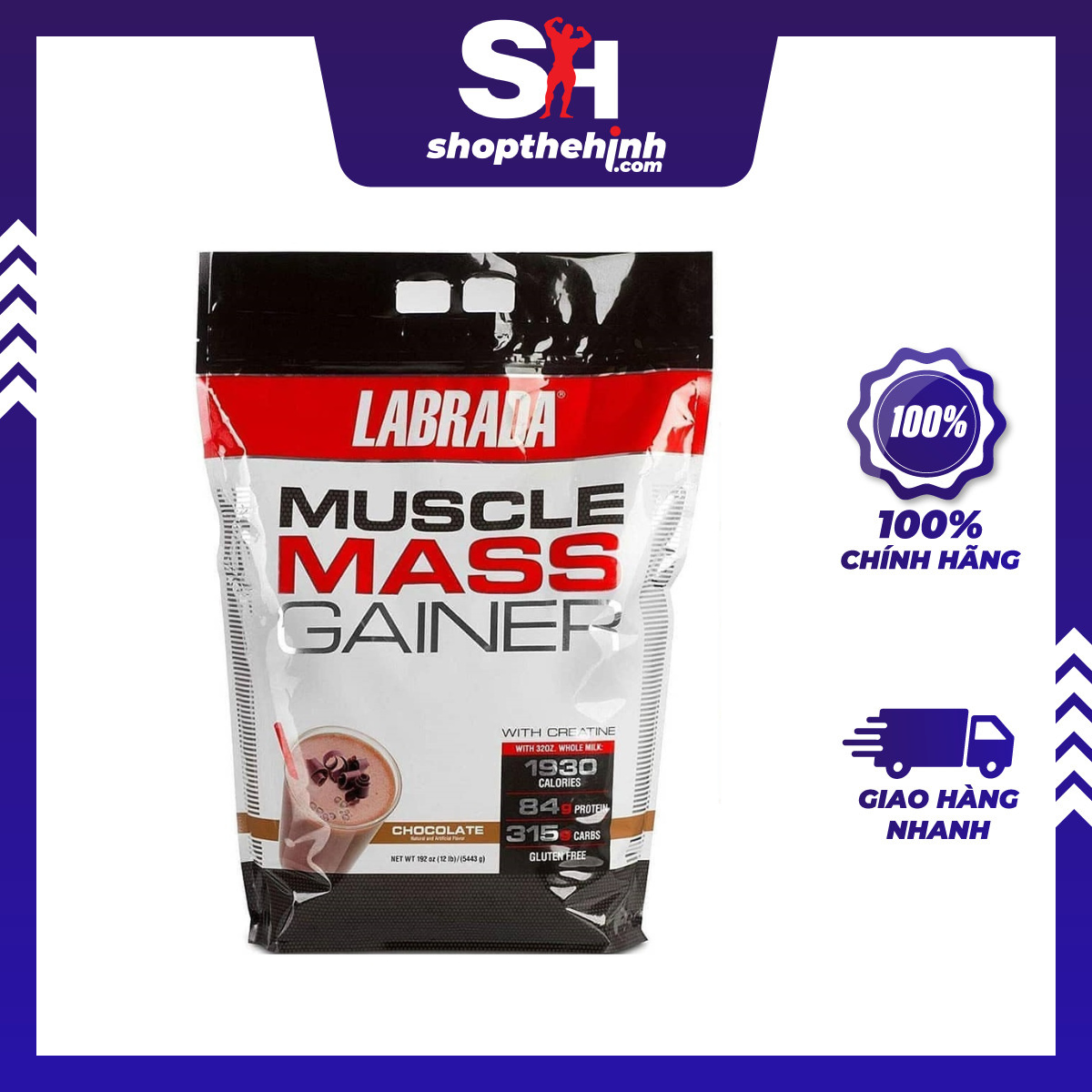 Muscle Mass Gainer 5.5kg - Sữa Tăng Cân, Tăng Cơ, Cung Cấp Whey Protein