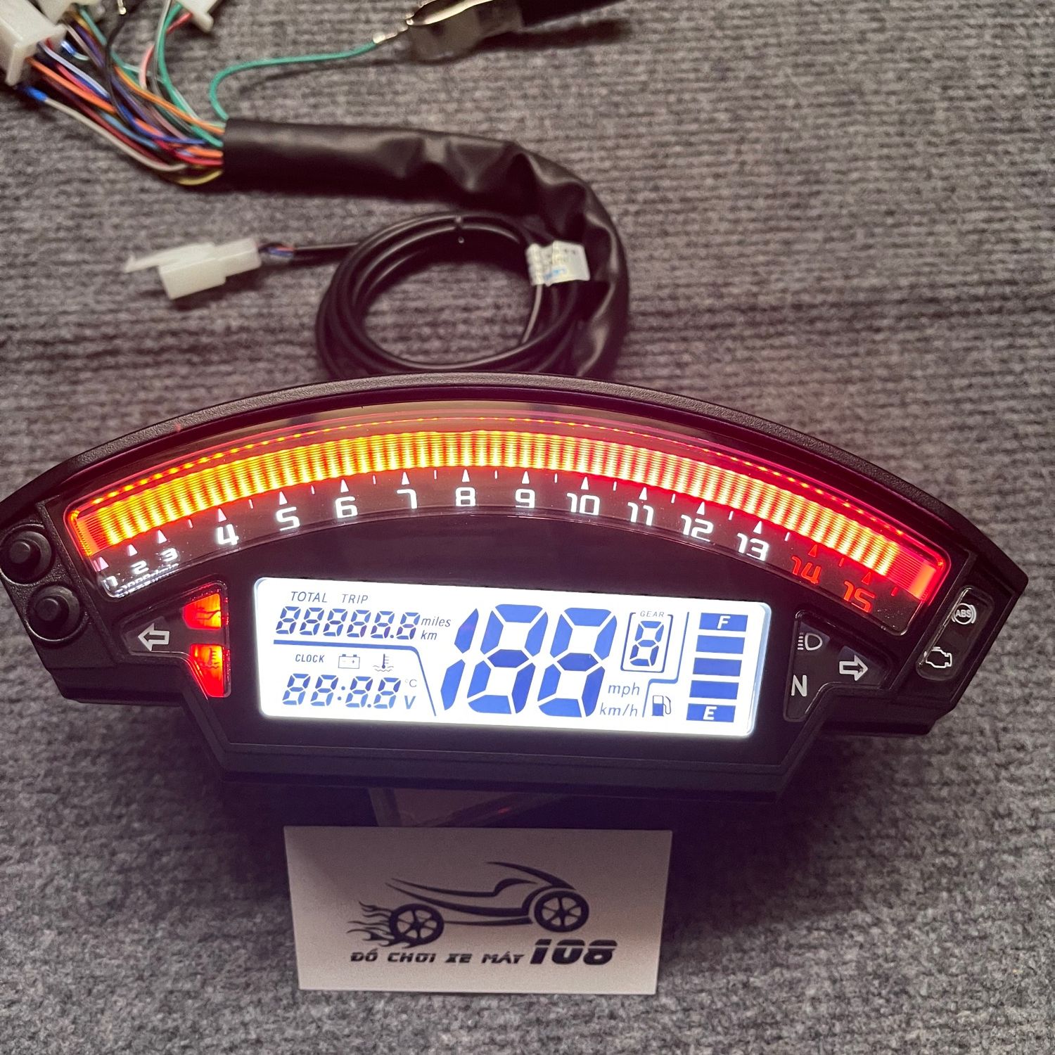 Đồng hồ điện tử zx10r chế cho các dòng xe phổ thông - đồng hồ điện tử xe máy giá rẻ