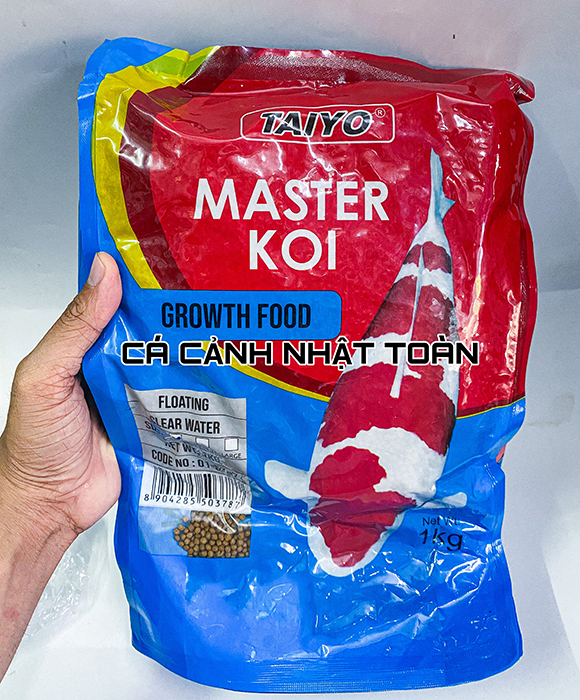"hoàn tiền đến 10%" thức ăn koi tăng trưởng master koi taiyo 1kg