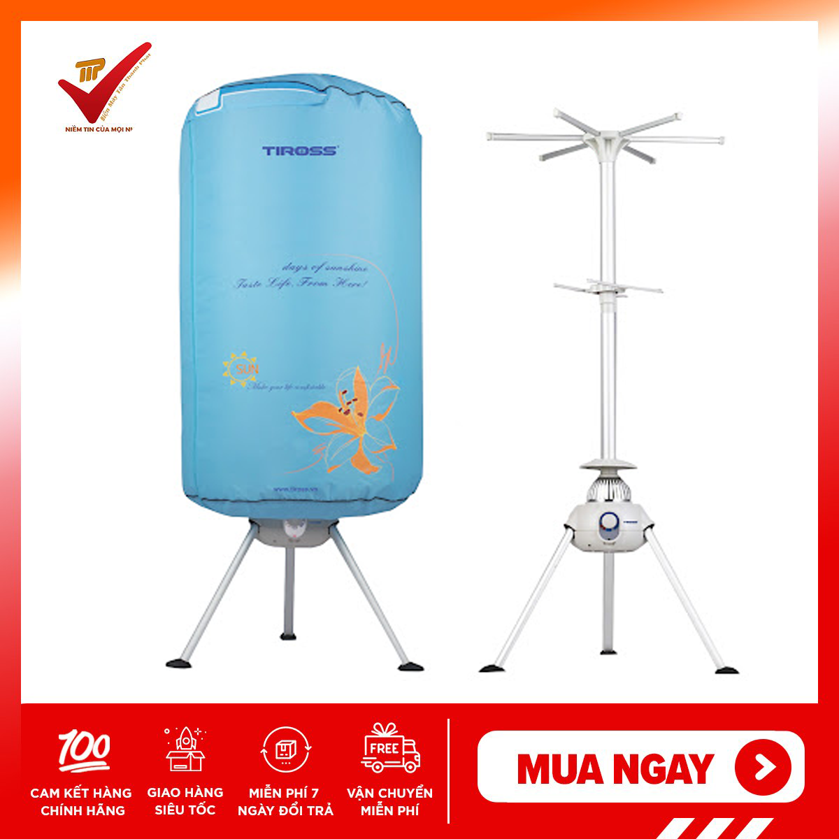 Máy sấy quần áo Tiross TS880