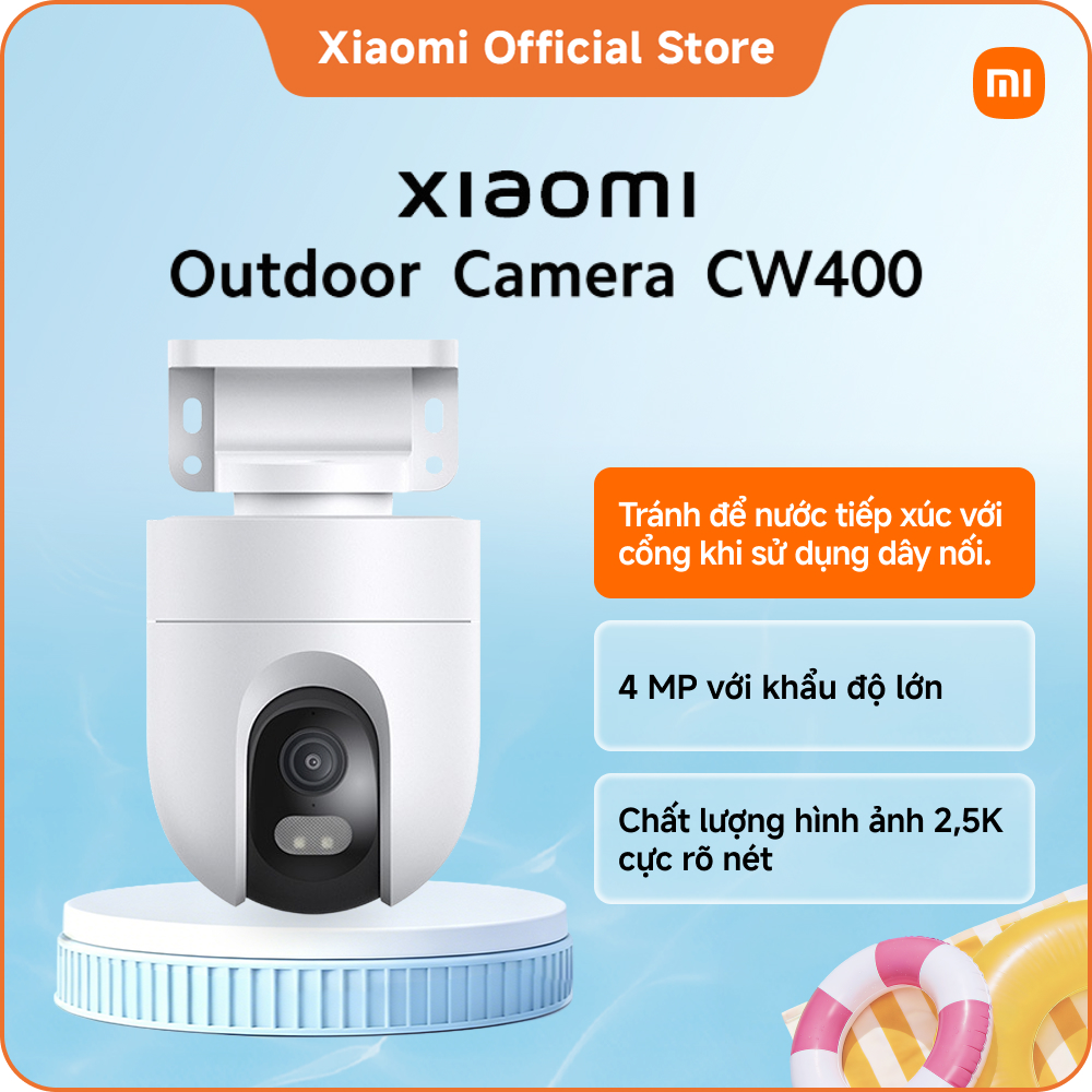 Xiaomi Outdoor Camera CW400 Tầm nhìn ban đêm đủ màu thông minh | Chống nước IP66 | Mạng ăng-ten kép | Hỗ trợ giọng nói hai chiều | Phát hiện con người bằng AI | Hệ thống cảnh báo bằng âm thanh và hình ảnh | Chụp ảnh tua nhanh thời gian