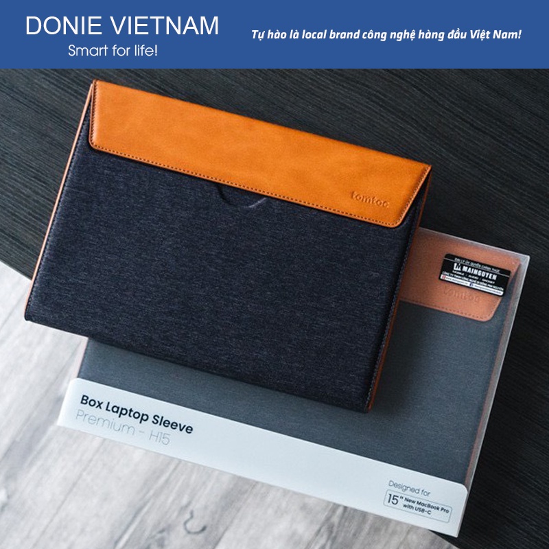 Túi chống sốc tomtoc premium leather cho macbook pro 15 new h15