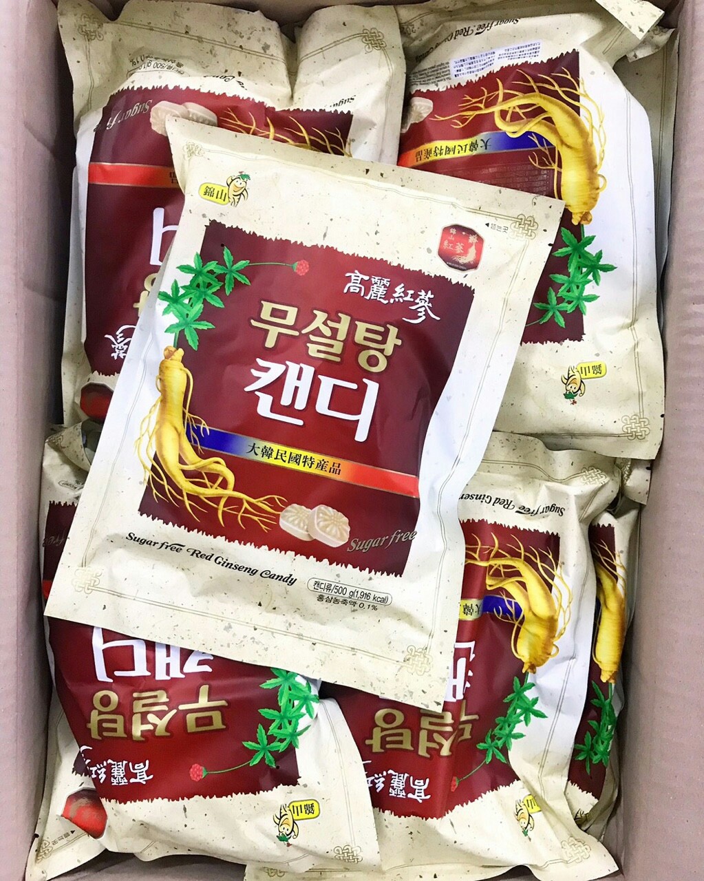 Kẹo hồng sâm không đường 500g