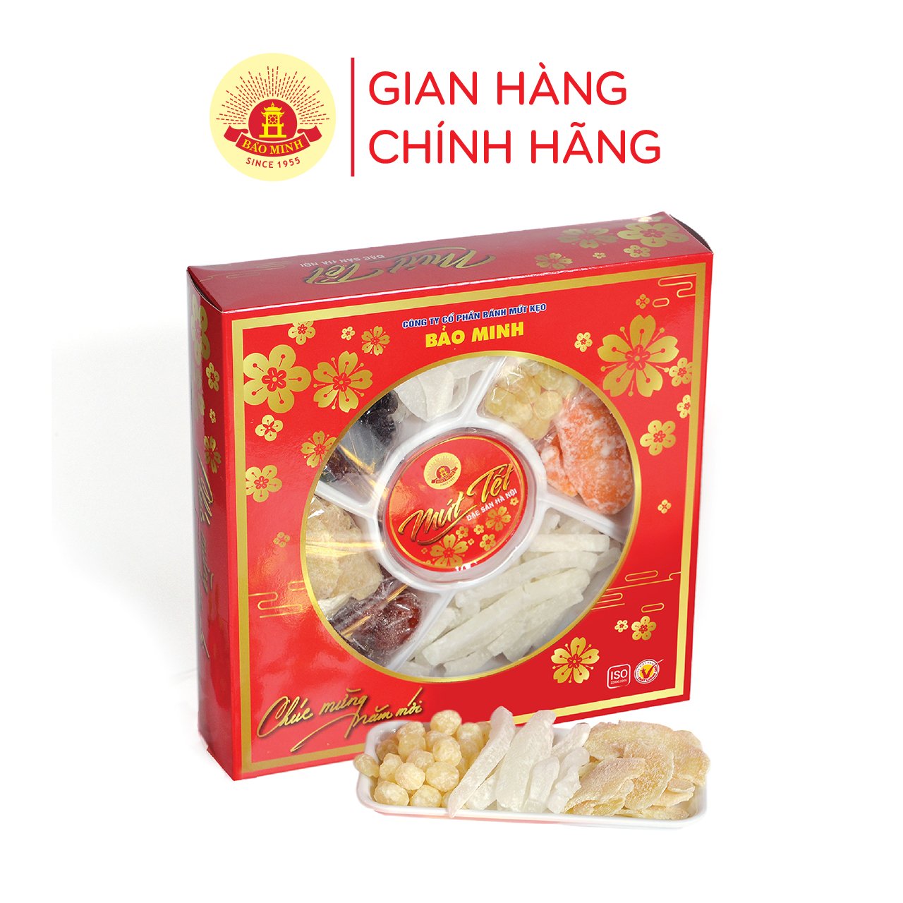 Mứt Tết thập cẩm hộp mica Bảo Minh 400g