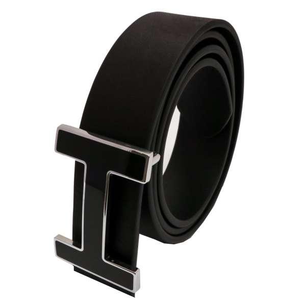 Dây nịt, thắt lưng nam mặt chữ H thép đen ( dây da đúc ) - Đen huyền bí ,phong cách doanh nhân
