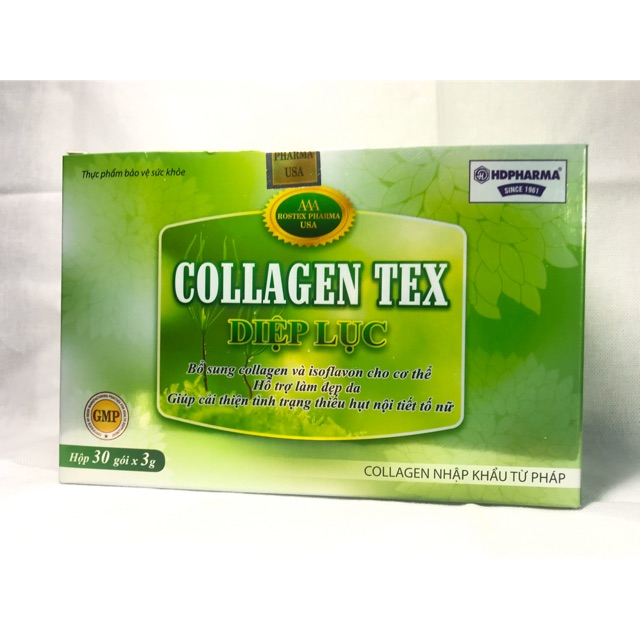 Diệp lục collagen tex dạng gói