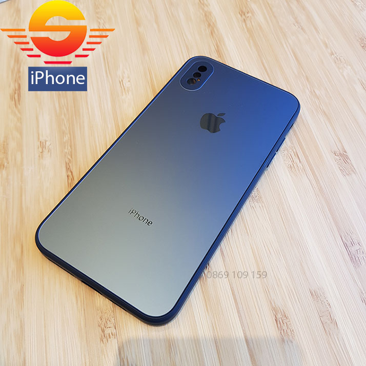 Ốp lưng iphone x/ xs max/ 11 pro/ 7/ 8 plus kính nhám hàng xịn