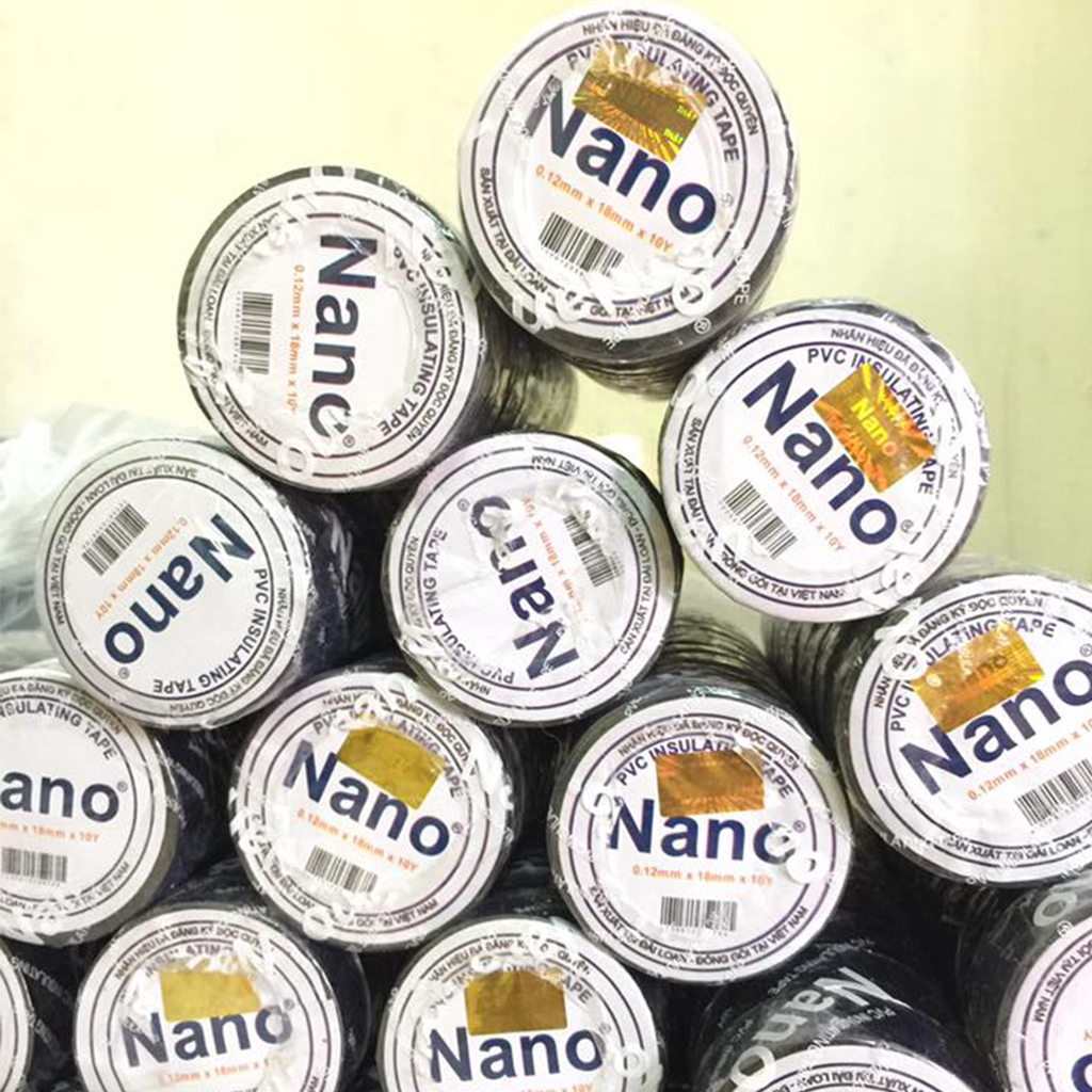 1 Cây 10 Cuộn Băng Dính Cách Điện Nano Đủ Size Màu