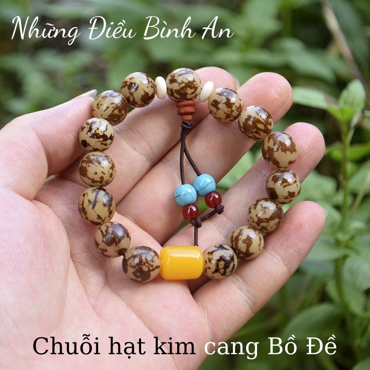 Chuỗi hạt bồ đề / Vòng tay chuỗi hạt kim cang bồ đề đã được th.ỉ.n.h bình an, may mắn