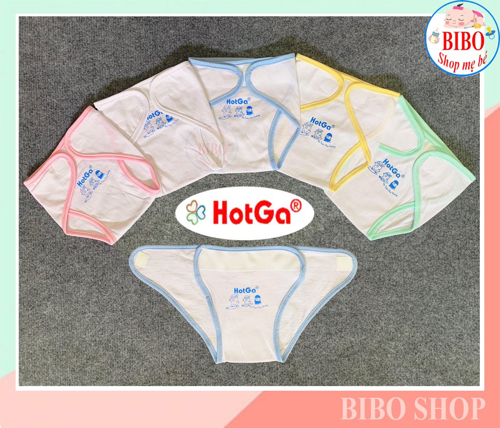 Combo 10 Tả vải em bé, tã dán vải sơ sinh Hotga chất liệu cotton 100% mềm