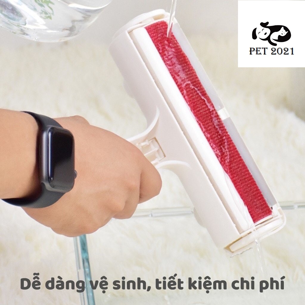Cây lăn lông, hút lông chó mèo tĩnh điện - cây lấy lông chó mèo làm sạch ghế sofa, giường, nệm