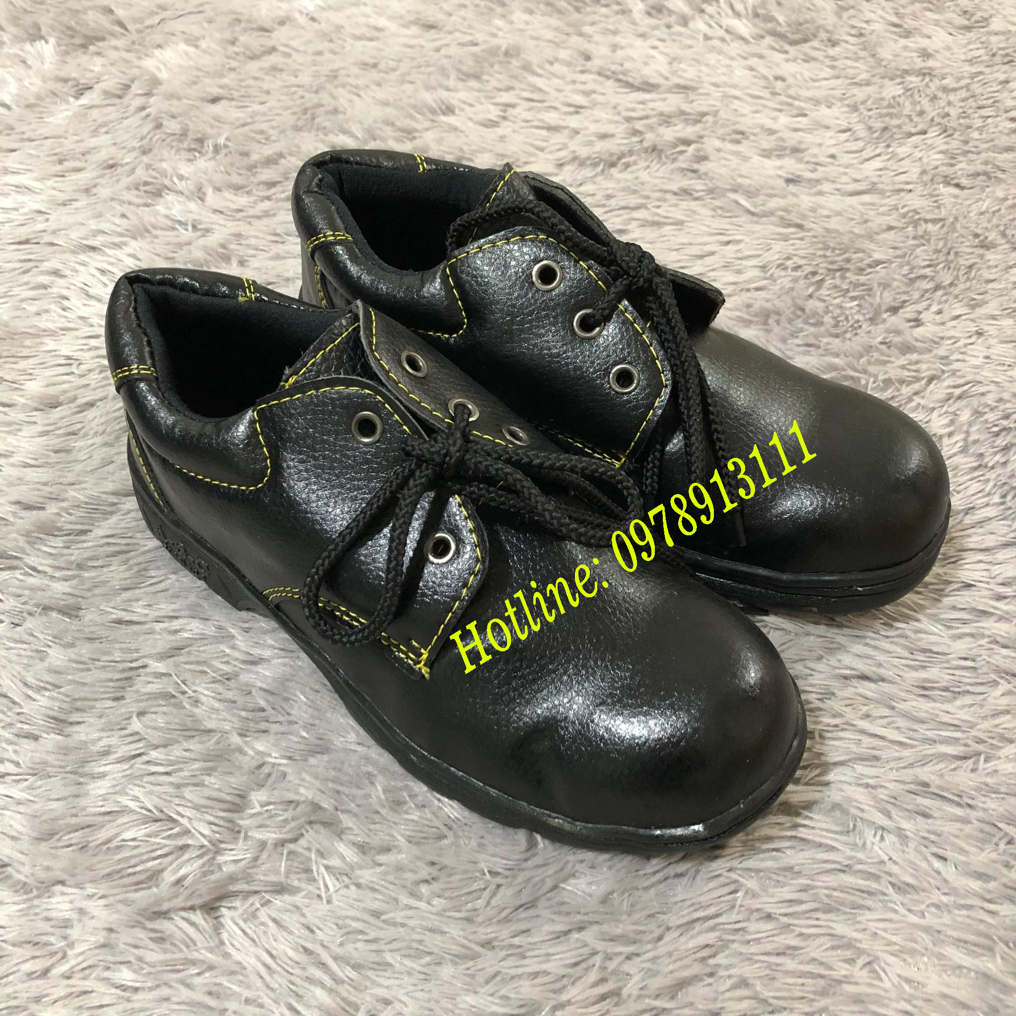 Giày Bảo Hộ Lao Động Nam Nữ Mũi Thép ABC Chỉ Vàng, Chống Đinh Chống Dập Ngón Chỉ may đế chắc chắn An Toàn Lao Động