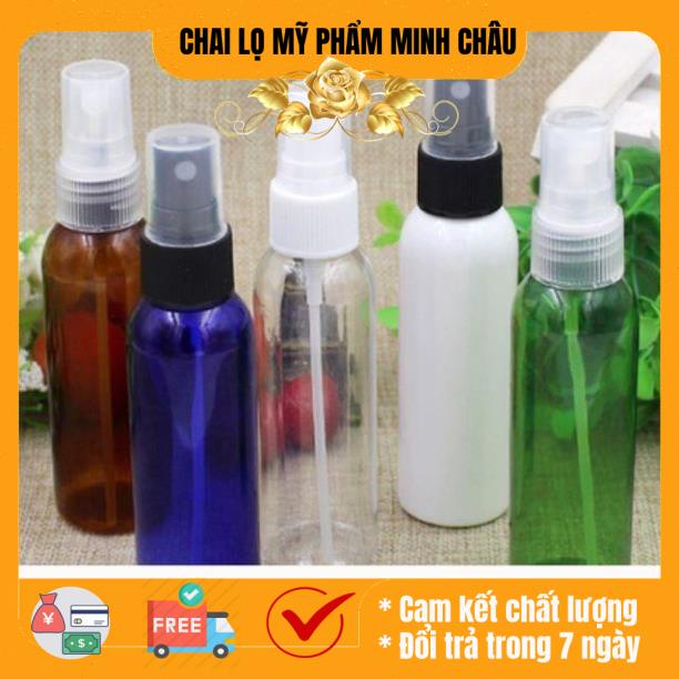 Chai nhựa pet xịt phun sương 100ml/50ml/30ml/20ml/10ml chiết mỹ phẩm