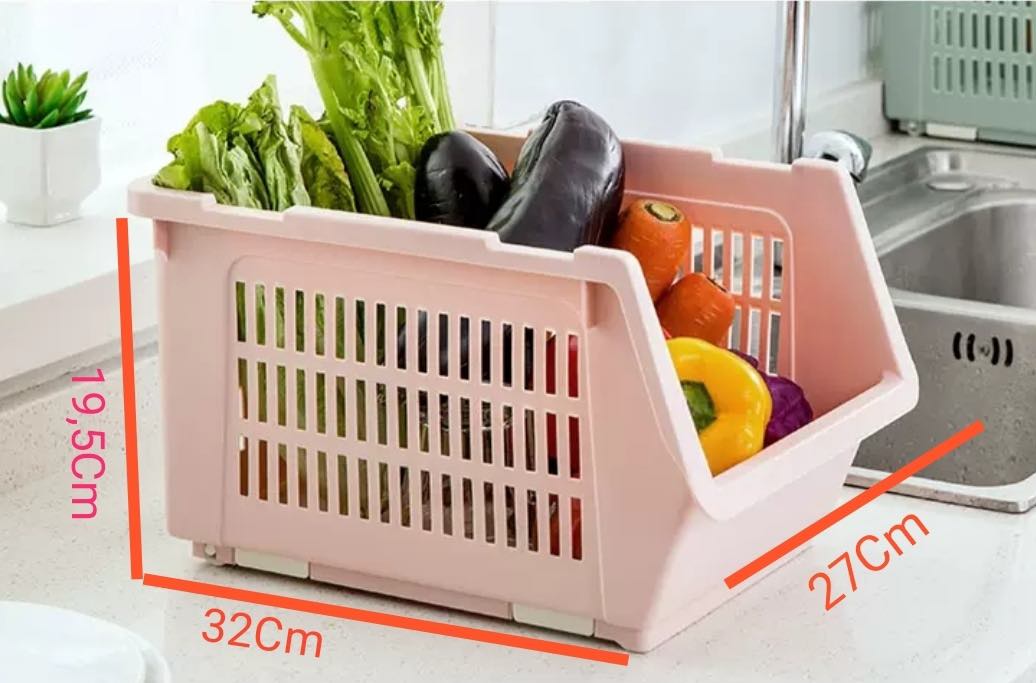 (1 CÁI) Kệ đựng đồ xếp tầng đa năng - Giỏ đựng quần áo, đựng đồ nhựa đa năng xếp tầng