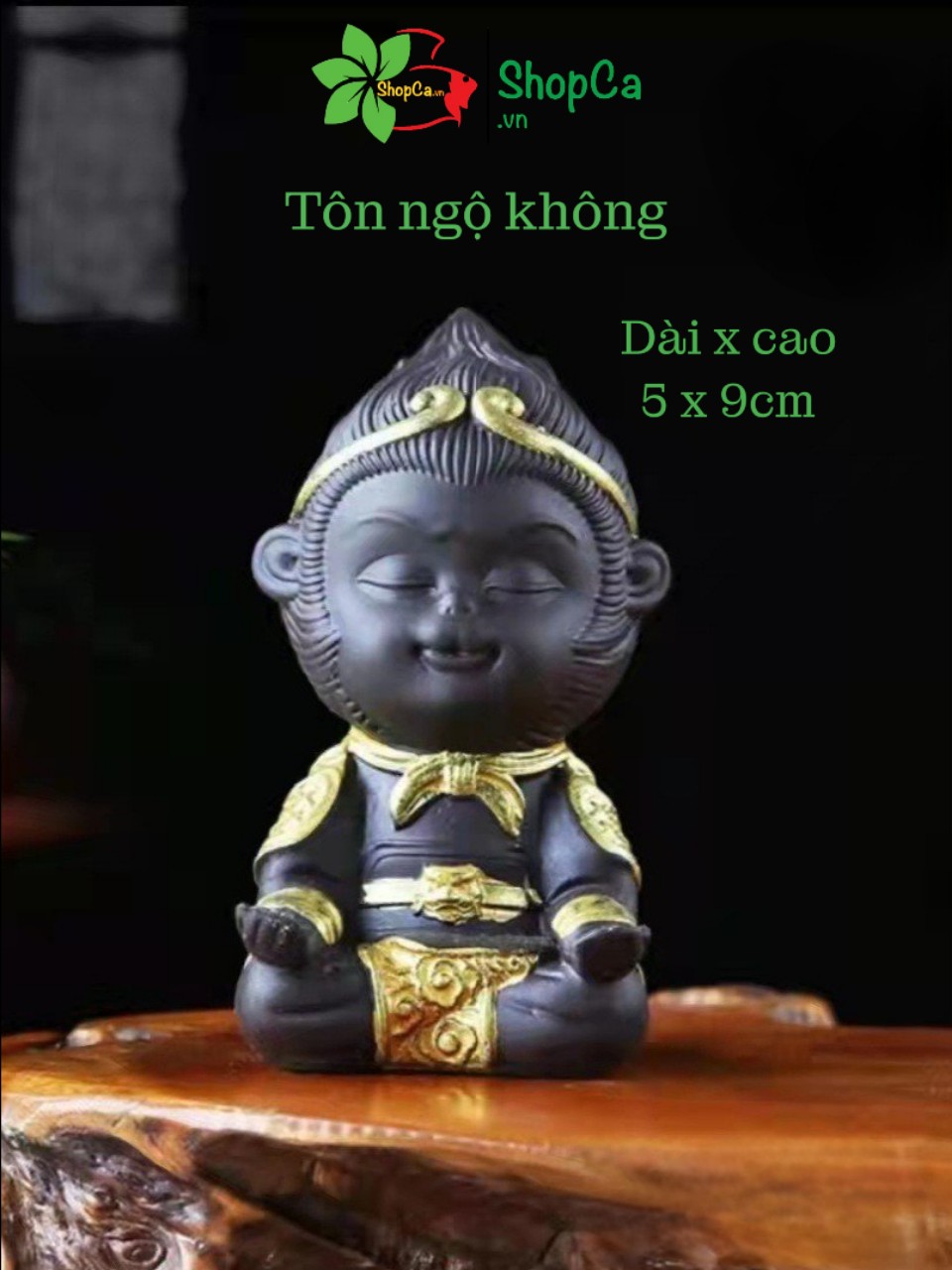 Tượng Tôn Ngộ Không bằng gốm trang trí bể cá, bể thủy sinh tượng tề thiên đại thánh