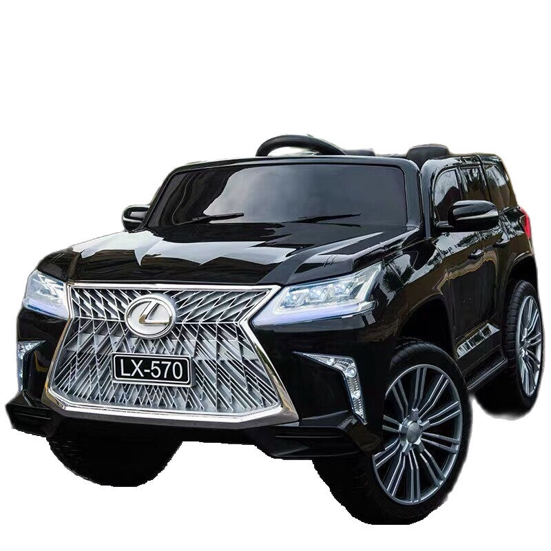 Ô tô điện trẻ em 2 chế độ tự lái và điều kiển từ xa LEXUS 570 2 chỗ ghế đôi 4 động cơ ắc qui lớn 12v (Đỏ-Trắng-Xanh-Đen)