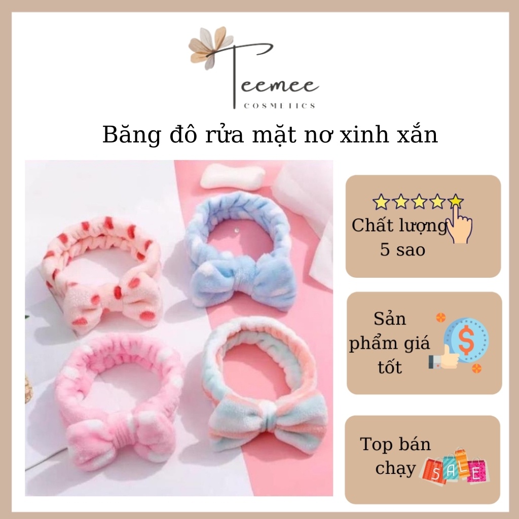 Băng Đô Rửa Mặt Tai Thỏ, Băng Đô Cài Tóc Cute Dành Cho Nam Nữ
