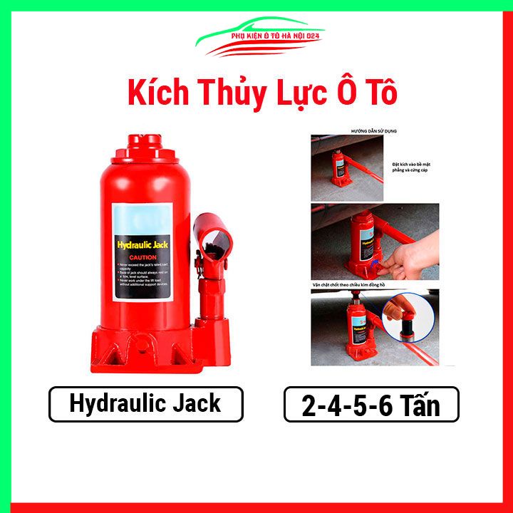 Kích thủy lực Hydraulic Jack loại 2 tấn/ 4 tấn / 5 tấn/ 6 tấn cho ô tô, xe máy sức nâng lớn