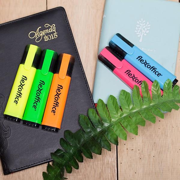 Combo 5 CÂY BÚT DẠ QUANG HL-02 ,  5 MÀU ( vàng , cam ,hồng, xanh biển , xanh lá) - Bút  Highlight