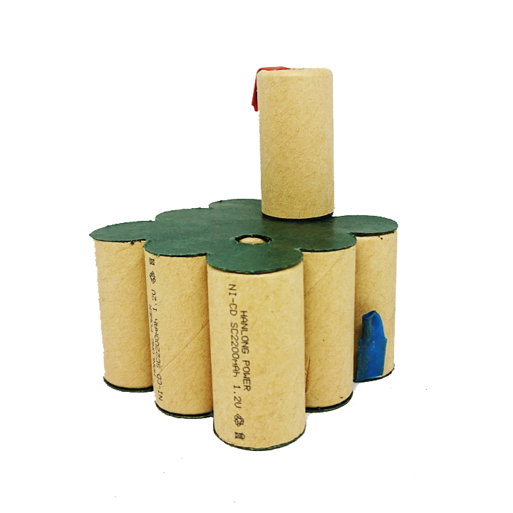 Pin sạc - pin máy khoan - gói cell pin mới ni-cd 12v 2200mah - national