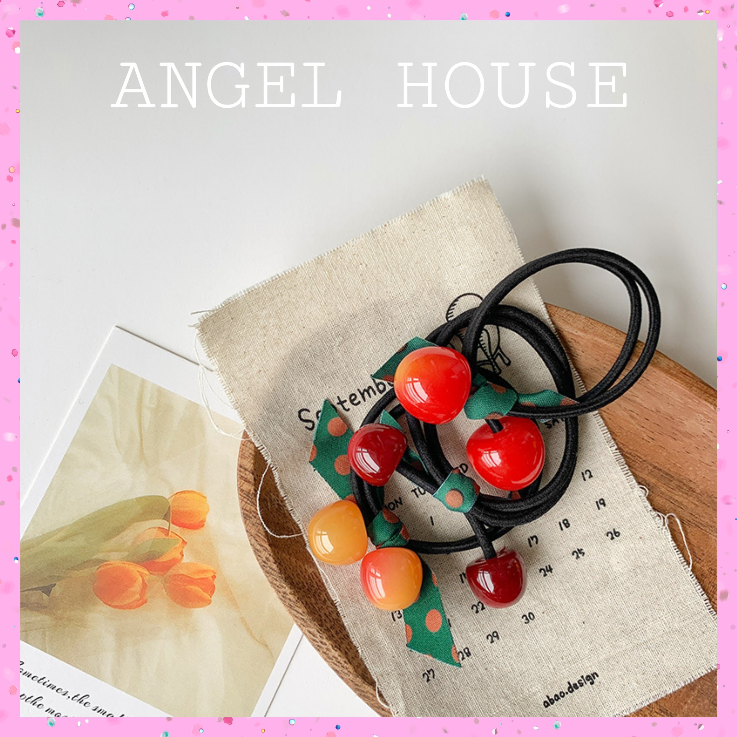 Dây cột tóc hình trái cherry angel.house