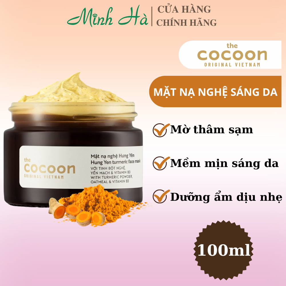 Mặt nạ nghệ Hưng Yên Cocoon 30ml giúp mờ thâm, đều màu da