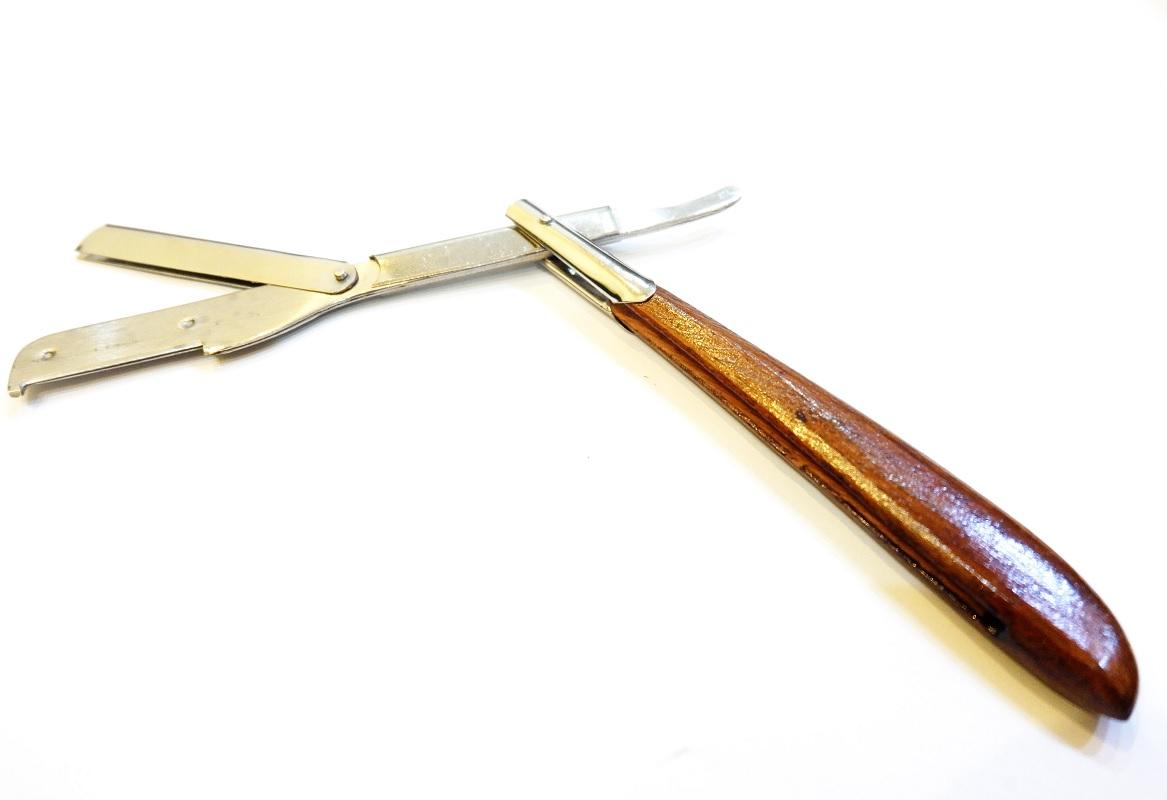 Dao cạo Thanh Sơn - cạo tóc, râu, tỉa lông mày (cán gỗ)
