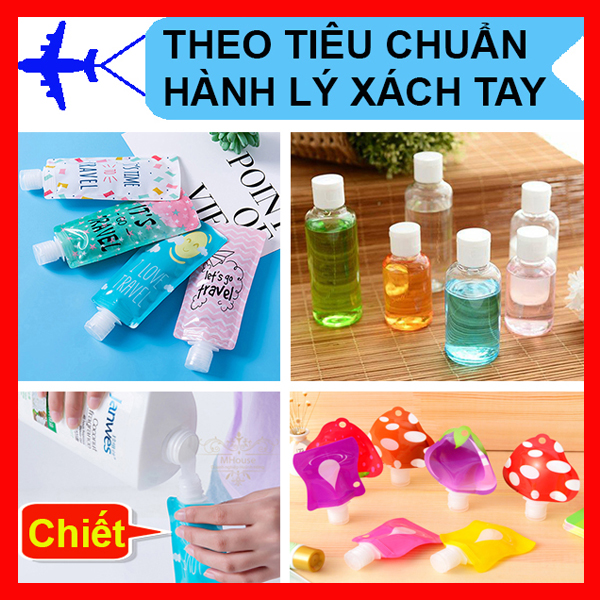 Combo 4 Túi Chiết Mỹ Phẩm Du Lịch 30ml 100ml