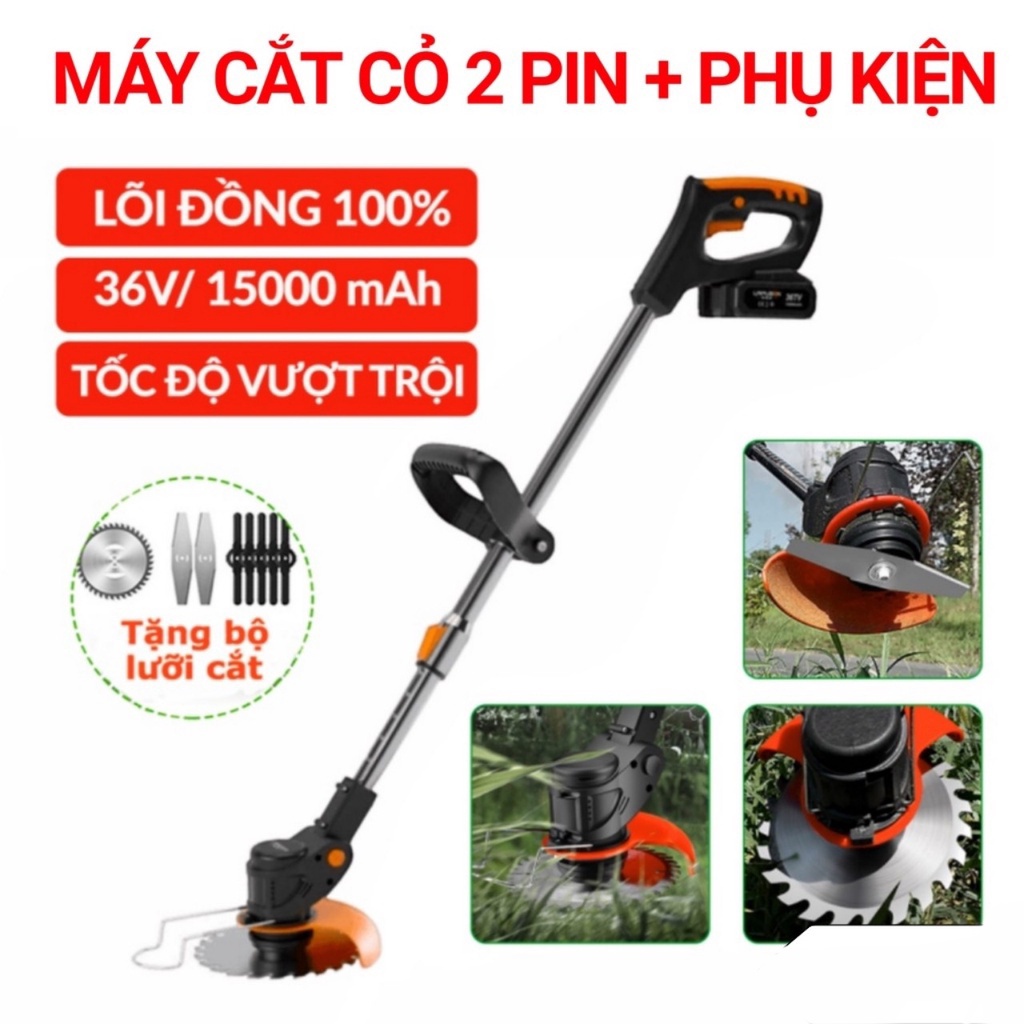 Máy cắt cỏ tỉa cành cầm tay LAPUSEN pin khủng 15000mah