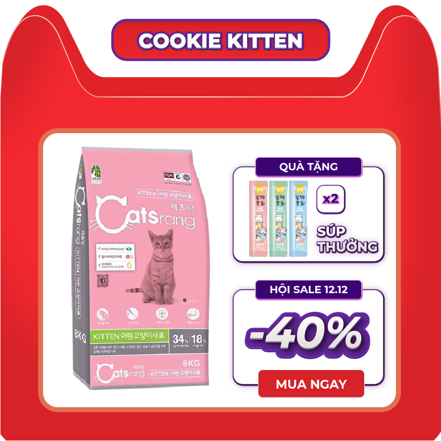Catsrang kitten - thức ăn cho mèo con - gói 1,5kg