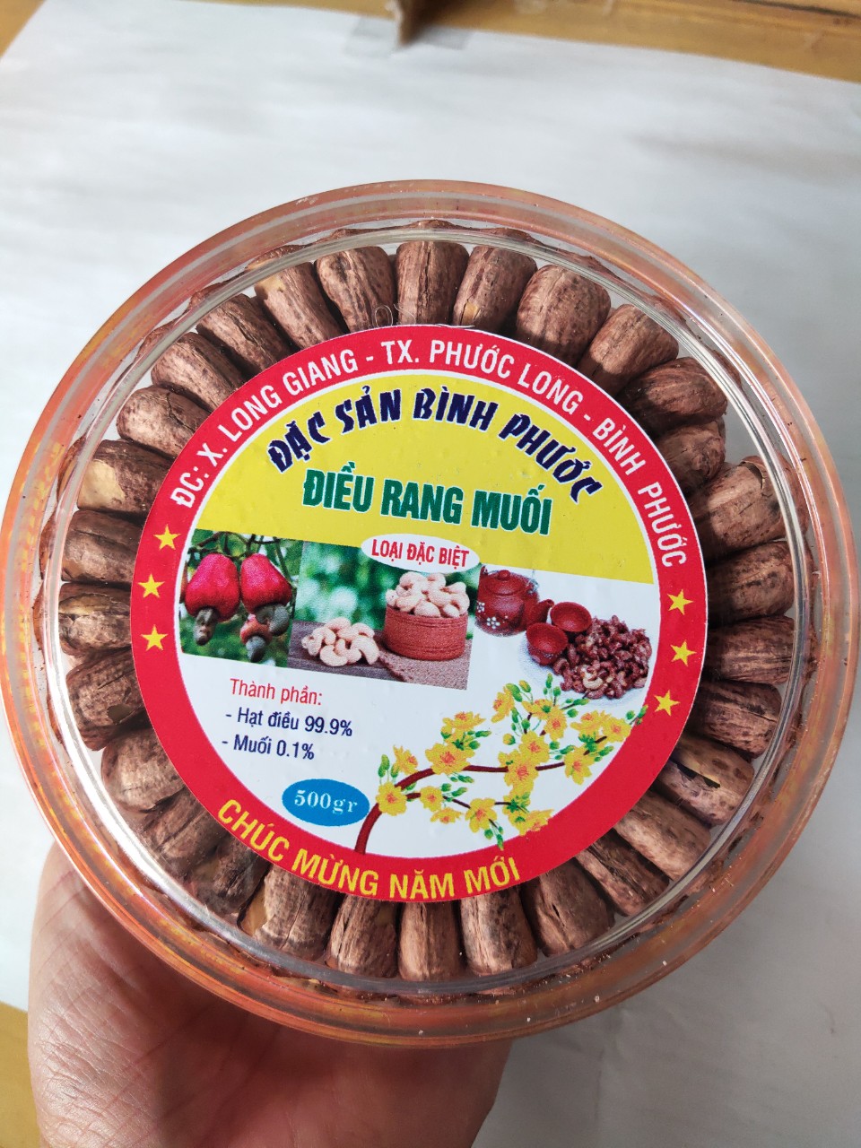 500g hạt điều rang muối bình phước loại đặc biệt