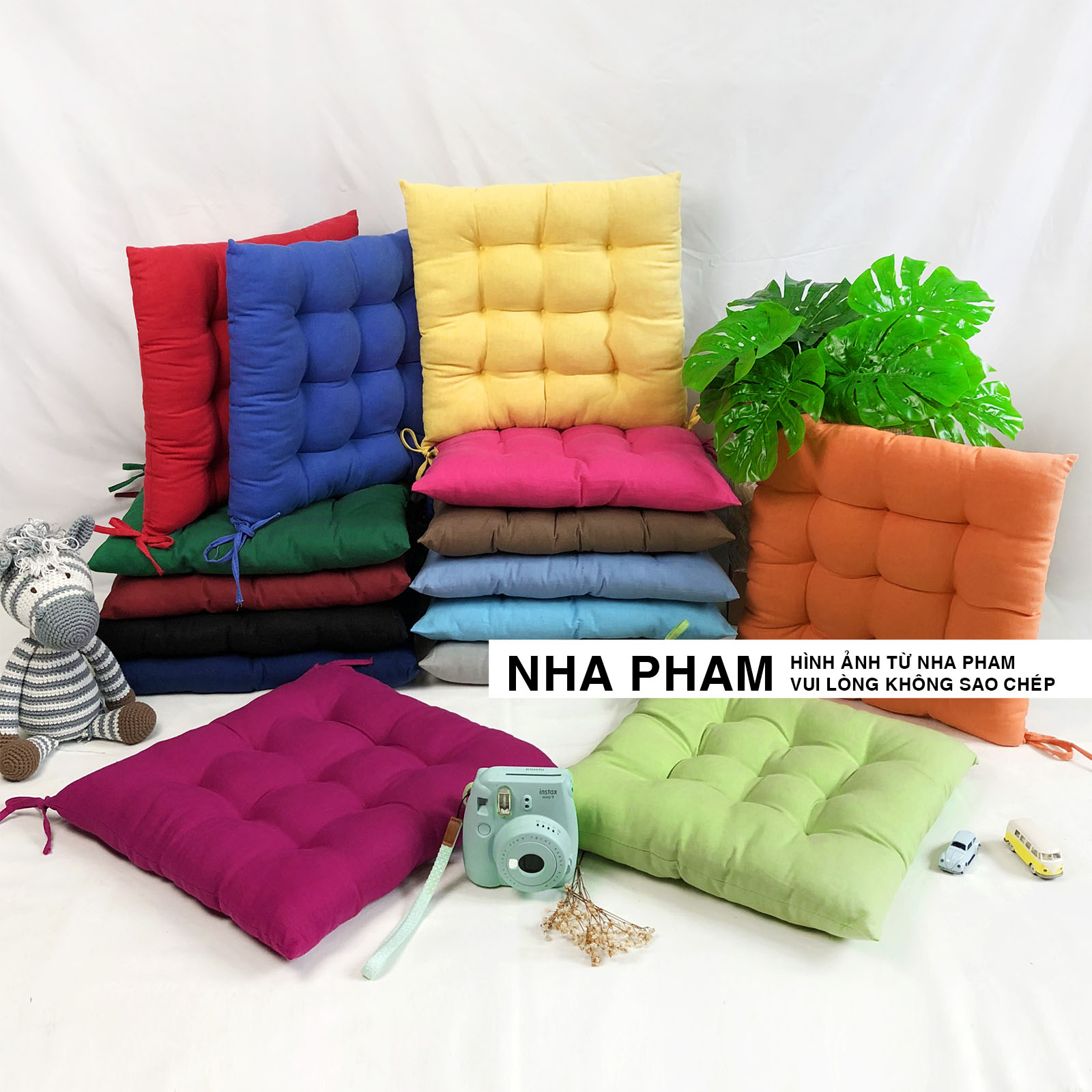 Đệm Vuông Ngồi Bệt COLOR PHAM (40,45,50cm)
