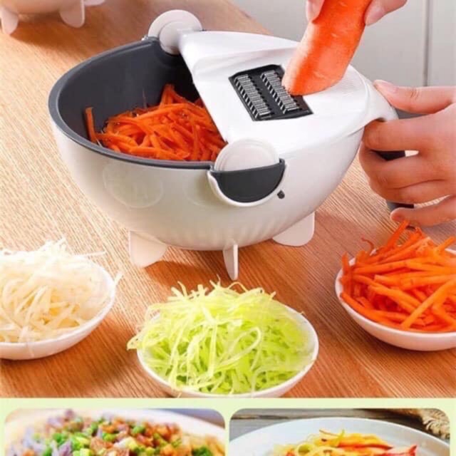 Bộ thau rỗ 5 lưỡi bào rau củ đa năng