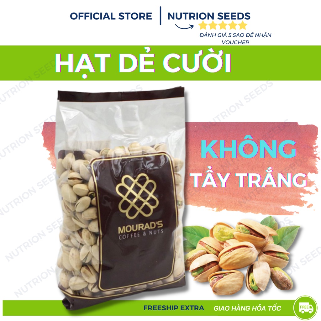 [KHÔNG TẨY TRẮNG] Hạt Dẻ Cười Rang Muối Mourad Úc túi 500g nhân hạt giòn ngon để ăn kiêng, ăn vặt