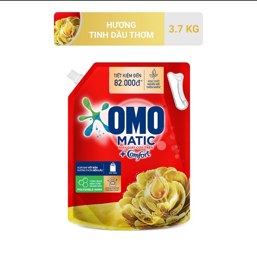Nước giặt omo matic comfort tinh dầu thơm 3.7kg